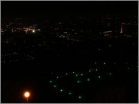Вид с горы Кок-Тебе на вечерний город (ок. 2500 м над уровнем моря, г. Алматы, октябрь 2007 года)